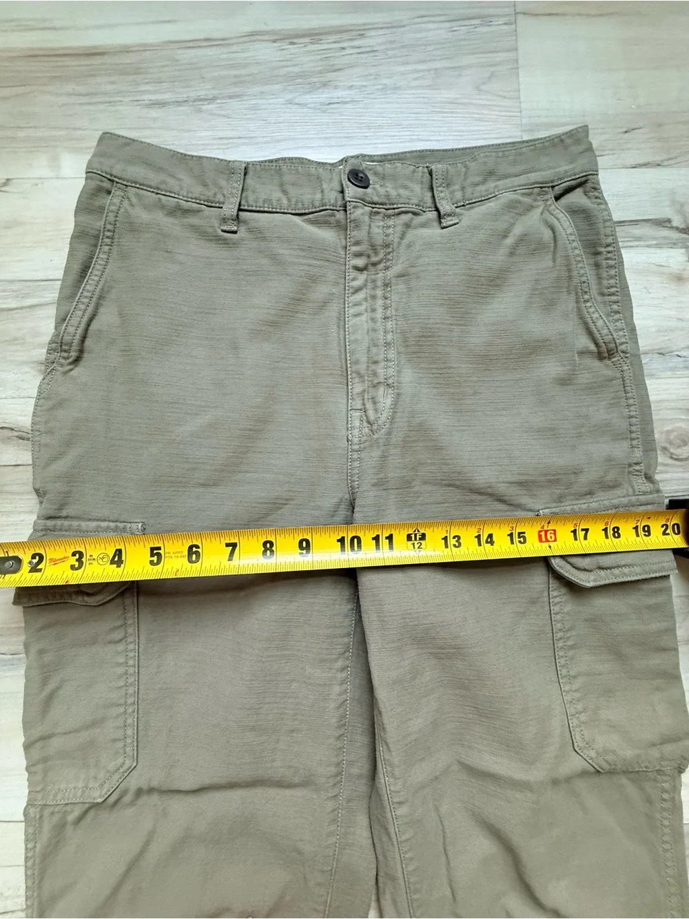 Madewell Women’s Khaki Cargo Jogger Pants Size 28 100% Cotton